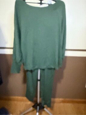 Women's Deep Green Drawstring Joggers Set Chic Me